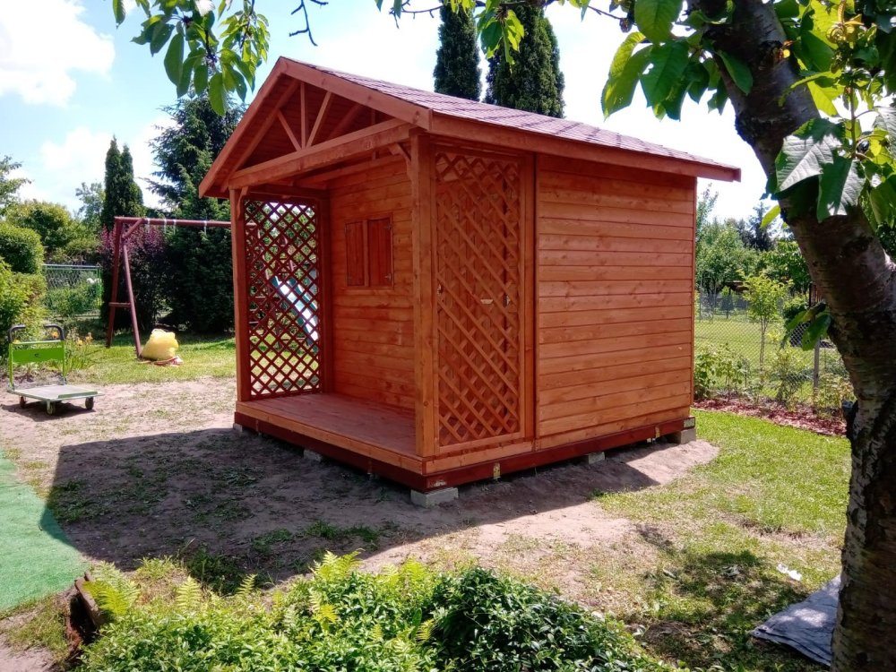 Domek narzędziowy N6 3x2m + 2m taras 6m2