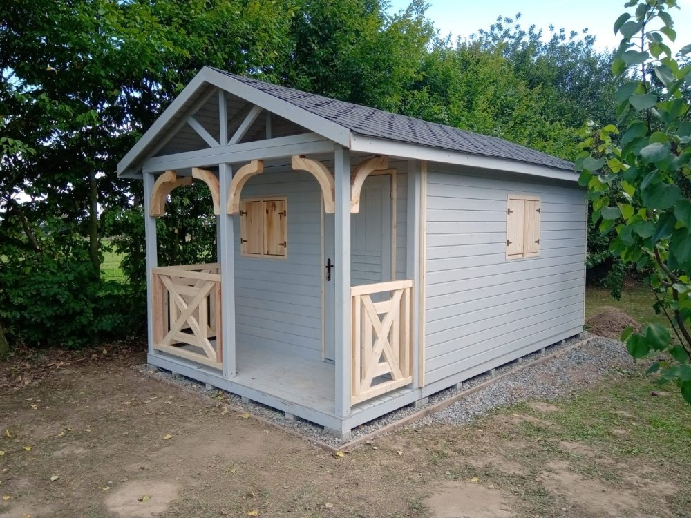 Domek narzędziowy N5a 3x3m + taras 3x2m 9m2