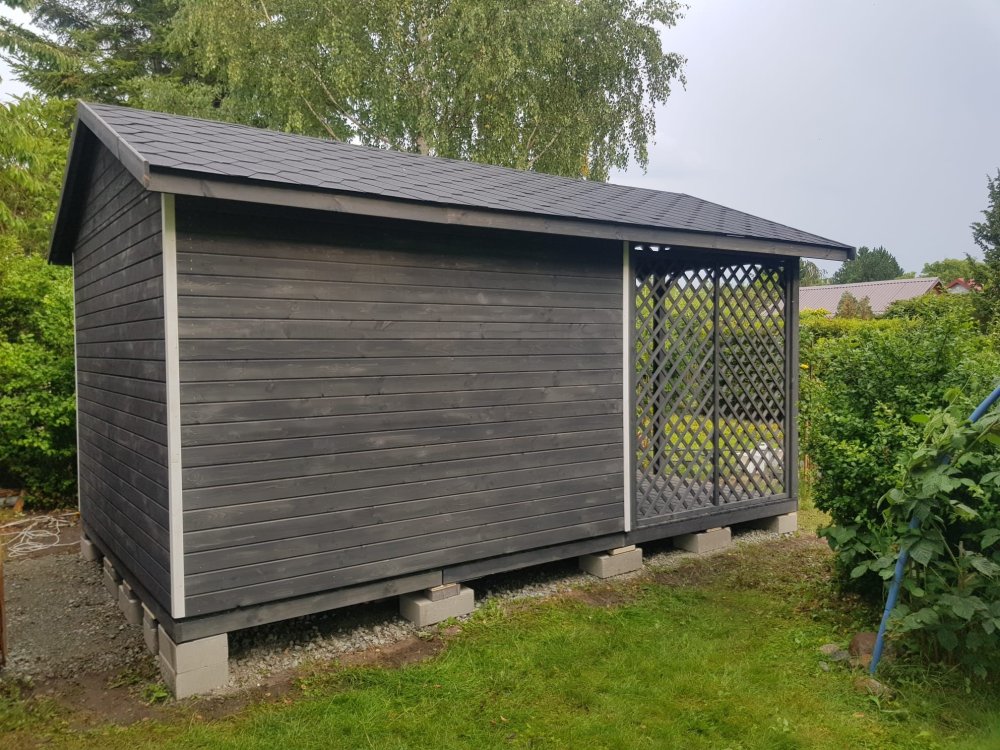 Domek narzędziowy N6 3x2m + 2m taras 6m2