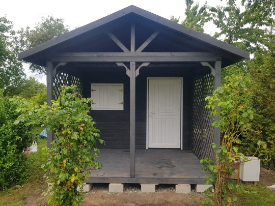 Domek narzędziowy N6 3x2m + 2m taras 6m2