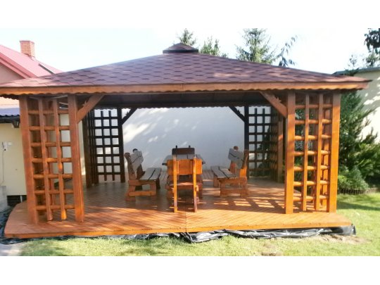 Altpolnischer rechteckiger Pavillon 4 x 3 m 12 m2