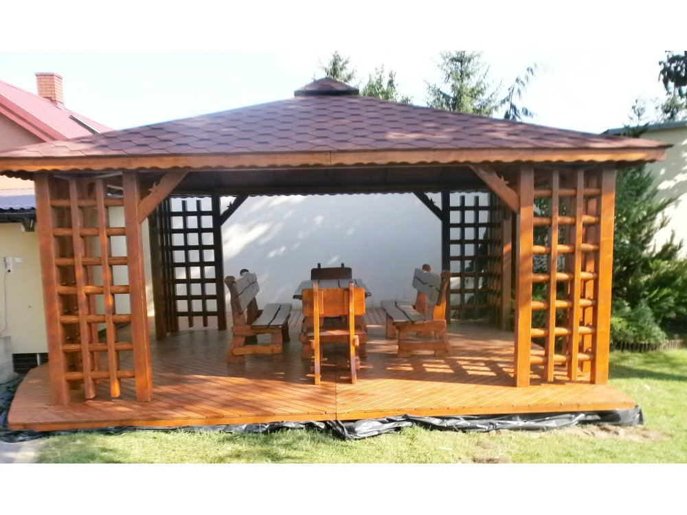 Altpolnischer rechteckiger Pavillon 4 x 3 m 12 m2