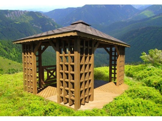 Altpolnischer rechteckiger Pavillon 4 x 4 m 16 m2
