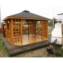 Old Polish rectangular gazebo 4 x 4 m 16 m2