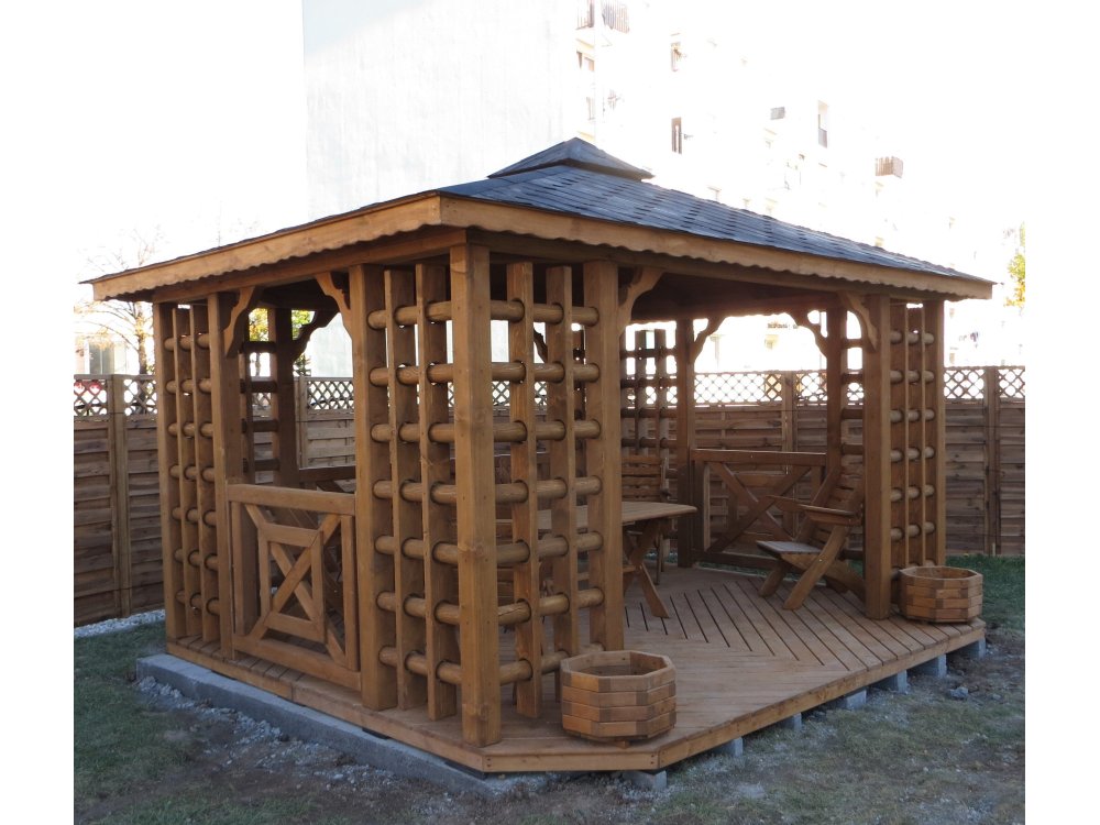 Gazebo Staropolska 1 rectangular 4 x 3 m 12 m2