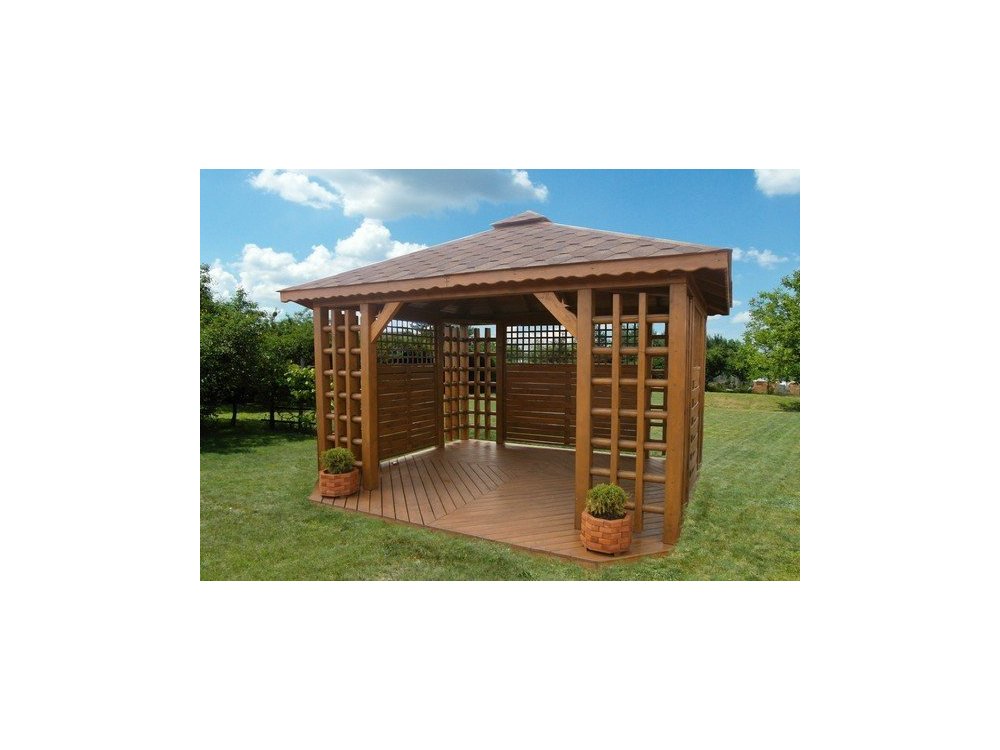 Gazebo Staropolska 2 rectangular 4 x 4 m 16 m2