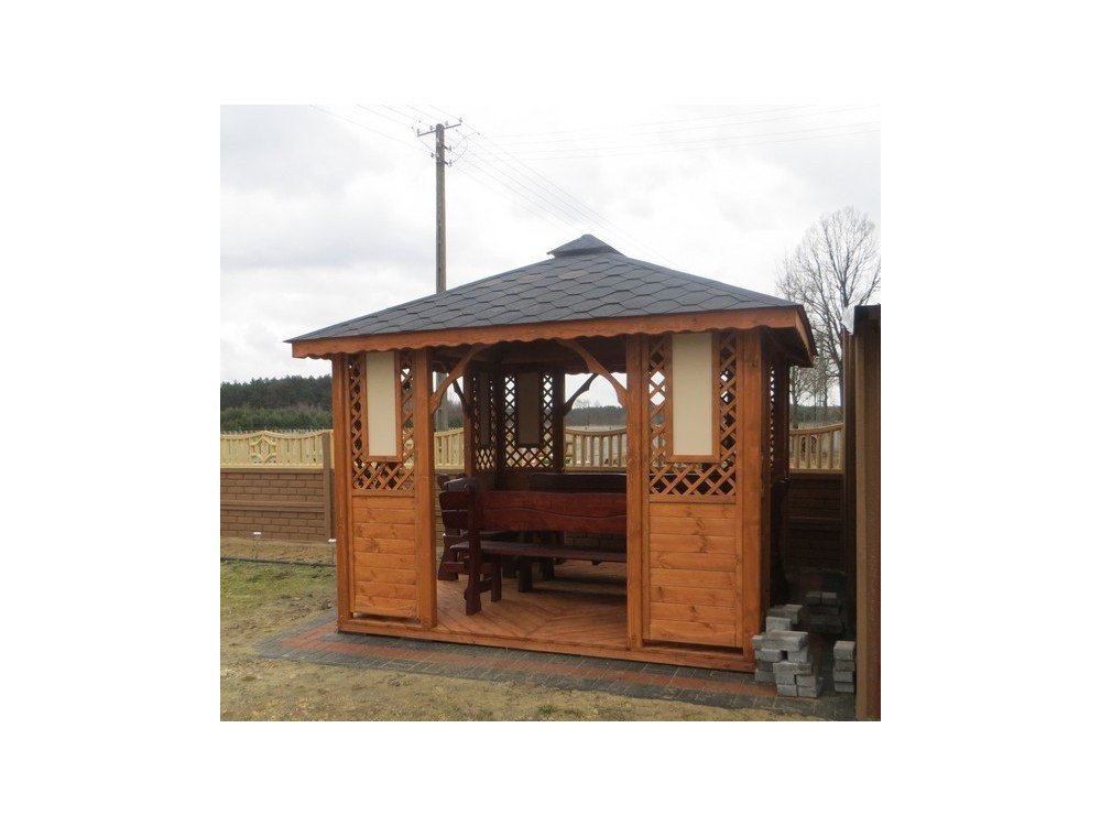 Rechteckiger Pavillon P1 3 x 3 m 9 m2