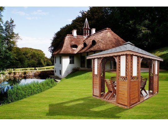 Rechteckiger Pavillon P1 4 x 3 m 12 m2