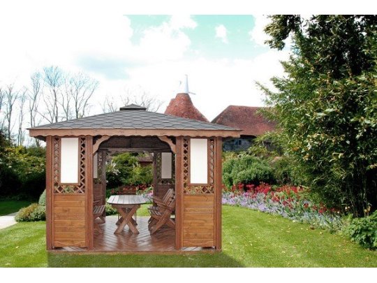 Rechteckiger Pavillon P1 4 x 4 m 16 m2