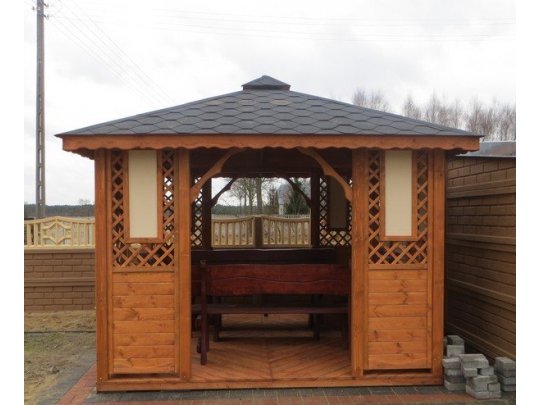 Rechteckiger Pavillon P1 4 x 4 m 16 m2