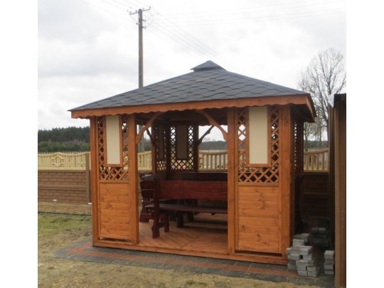 Rechteckiger Pavillon P1 4 x 4 m 16 m2