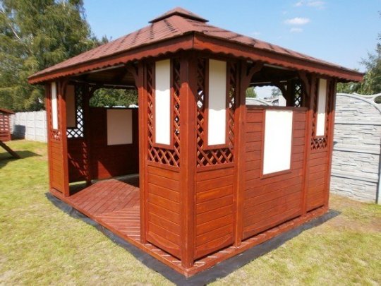 Rechteckiger Pavillon P1a 4 x 4 m 16 m2