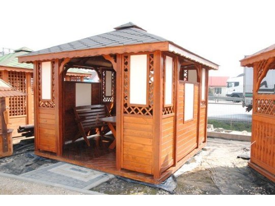 Rechteckiger Pavillon P1a 4 x 4 m 16 m2