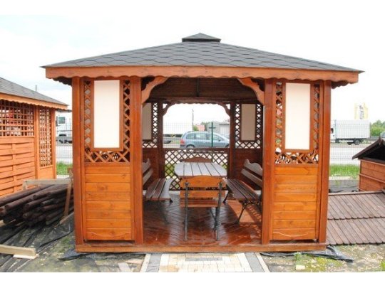 Rechteckiger Pavillon P1b 3 x 3 m 9 m2