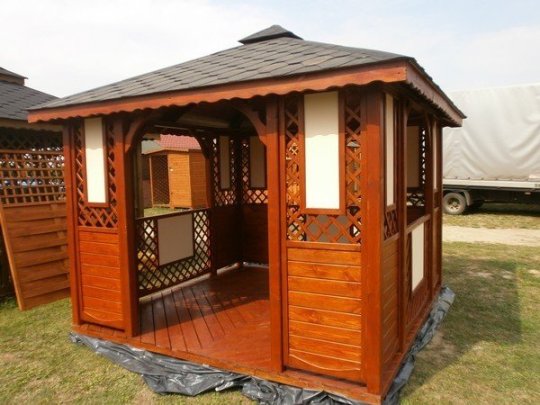 Rechteckiger Pavillon P1b 4 x 4 m 16 m2