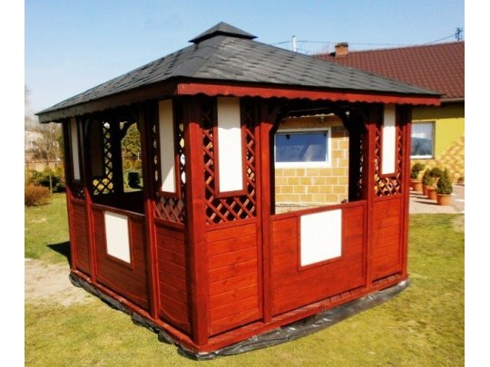 Rechteckiger Pavillon P1c 4 x 4 m 16 m2