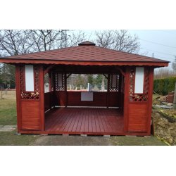 Rechteckiger Pavillon P1c 4 x 4 m 16 m2