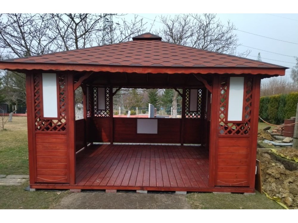 Rechteckiger Pavillon P1c 4 x 4 m 16 m2