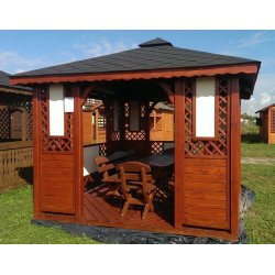 Rechteckiger Pavillon P1d 3 x 3 m 9m2