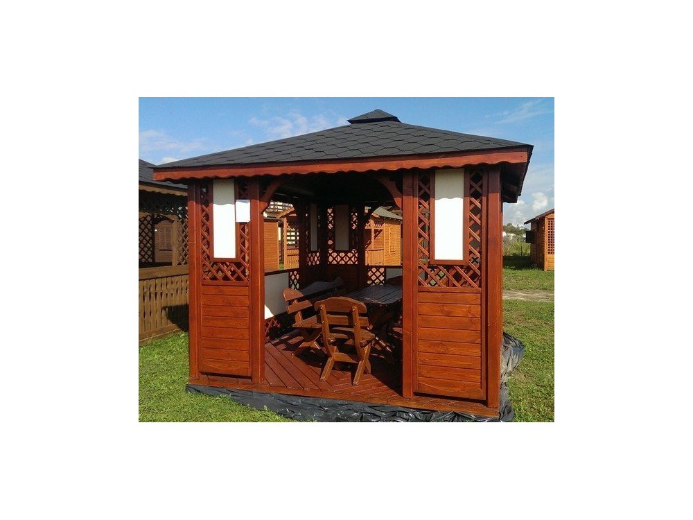 Rechteckiger Pavillon P1d 3 x 3 m 9m2