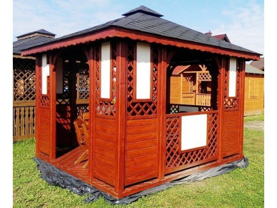 Rechteckiger Pavillon P1d 4 x 3 m 12 m2