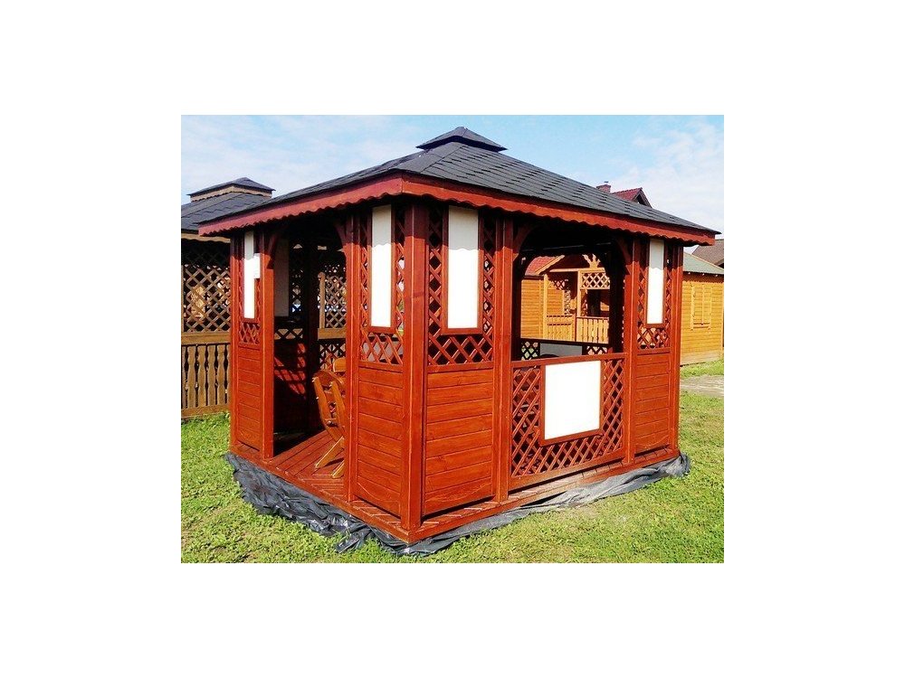 Rechteckiger Pavillon P1d 4 x 3 m 12 m2