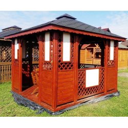 Rechteckiger Pavillon P1d 4 x 4 m 16 m2