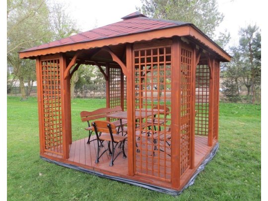 Rechteckiger Pavillon P2 3 x 3 m 9 m2