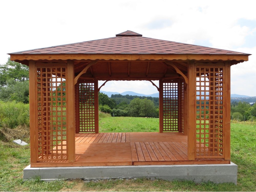 Rechteckiger Pavillon P2 3 x 3 m 9 m2