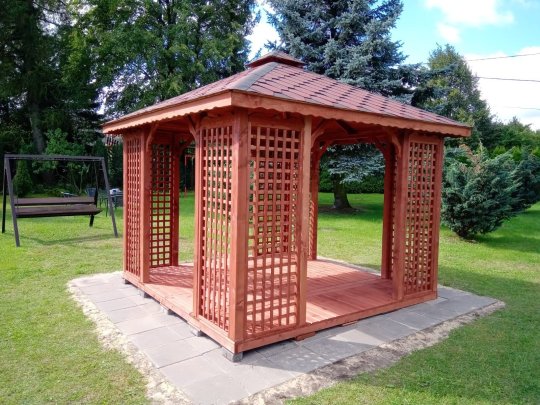 Rechteckiger Pavillon P2 3 x 3 m 9 m2
