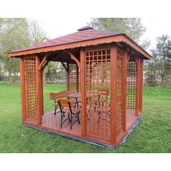 Rechteckiger Pavillon P2 4 x 3 m 12 m2