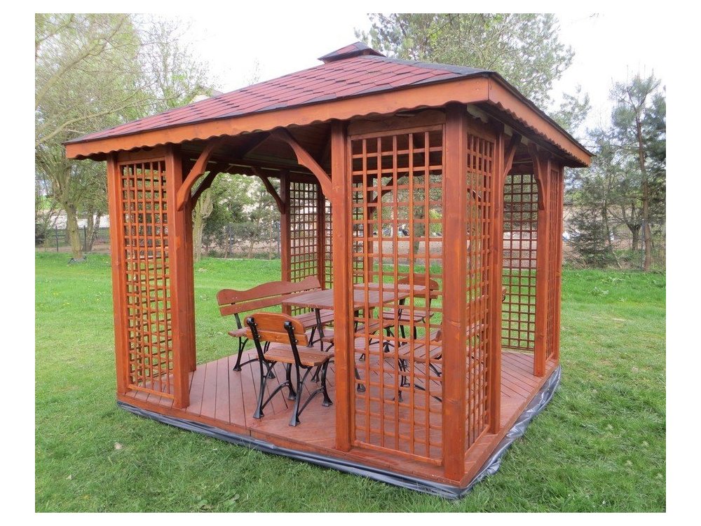 Rechteckiger Pavillon P2 4 x 3 m 12 m2