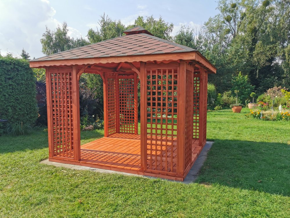 Rechteckiger Pavillon P2 4 x 3 m 12 m2