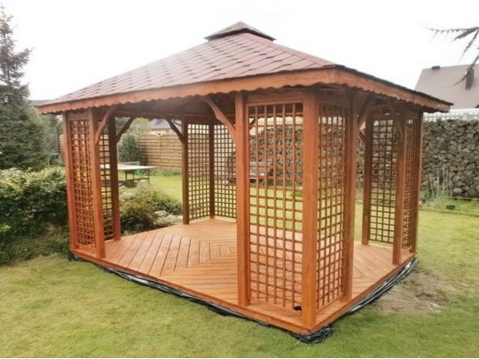 Rechteckiger Pavillon P2 4 x 4 m 16 m2