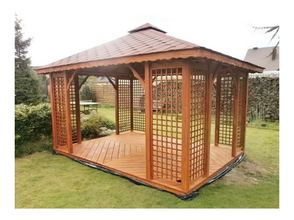 Rechteckiger Pavillon P2 4 x 4 m 16 m2