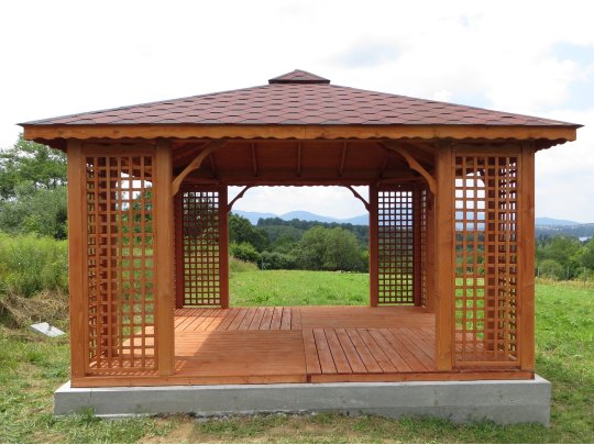 Rechteckiger Pavillon P2 4 x 4 m 16 m2