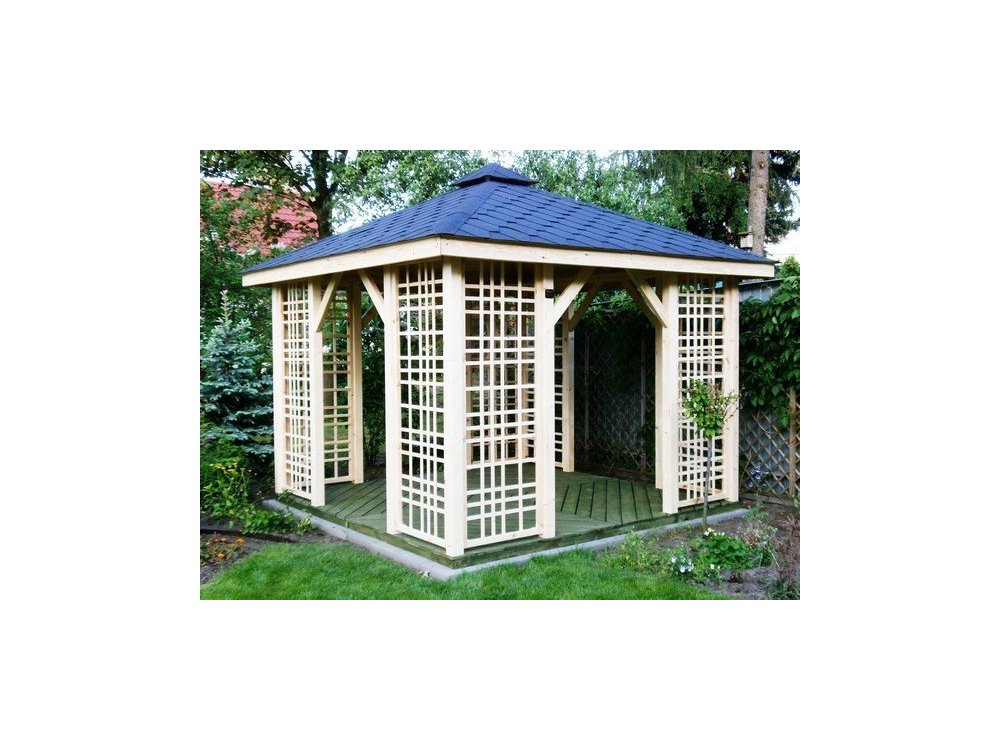 Rechteckiger Pavillon P2a 4 x 4 m 16 m2