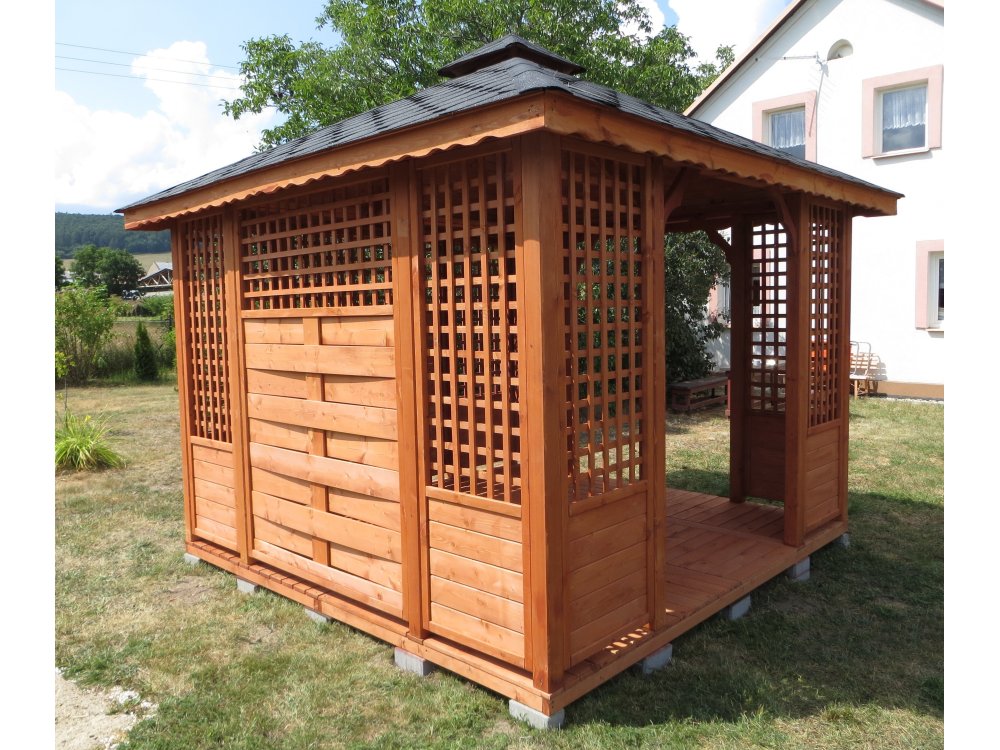 P3 rechteckiger Pavillon 3 x 3 m 9 m2