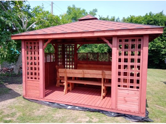 P3 rechteckiger Pavillon 3 x 3 m 9 m2