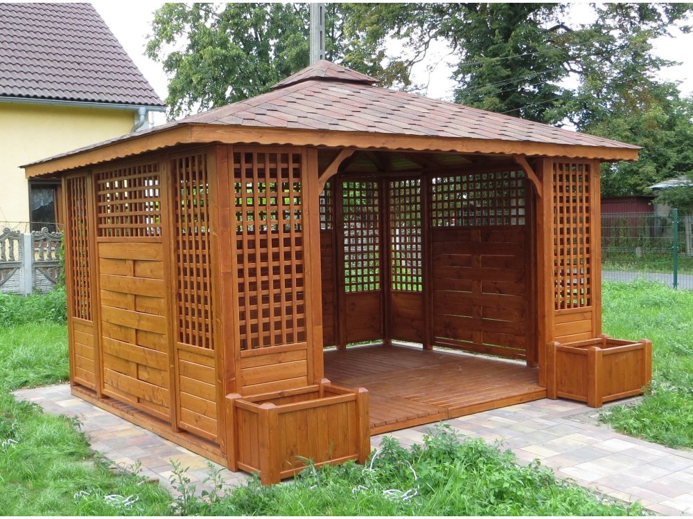 P3 rectangular gazebo 4 x 3 m 12 m2