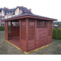 P3 rechteckiger Pavillon 4 x 3 m 12 m2