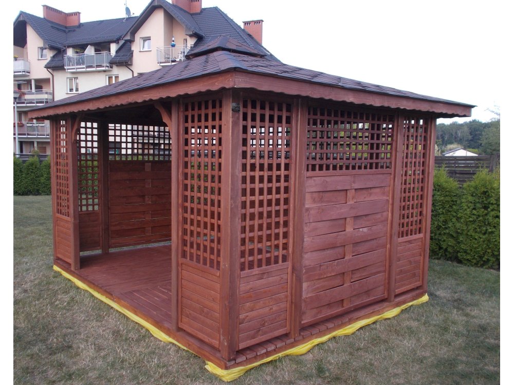 P3 rechteckiger Pavillon 4 x 3 m 12 m2