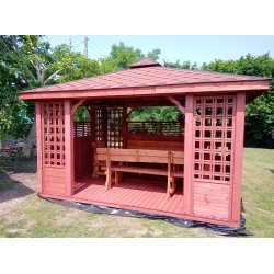 P3 rectangular gazebo 4 x 3 m 12 m2