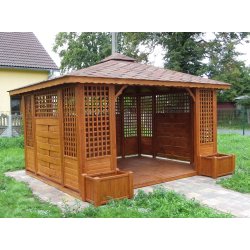 P3 rechteckiger Pavillon 4 x 4 m 16 m2