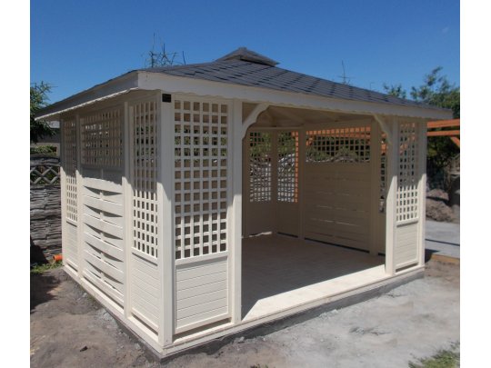 P3 rechteckiger Pavillon 4 x 4 m 16 m2