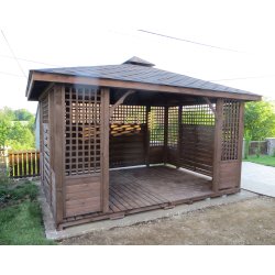 P3 rechteckiger Pavillon 4 x 4 m 16 m2