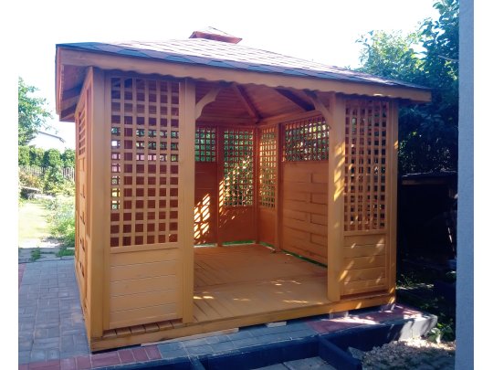 P3 rechteckiger Pavillon 4 x 4 m 16 m2