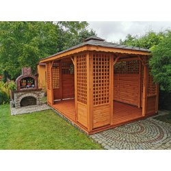 P3 rechteckiger Pavillon 4 x 4 m 16 m2