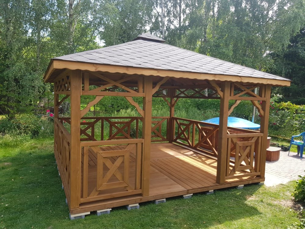 P4 rechteckiger Pavillon 3 x 3 m 9 m2