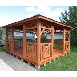 P4 rechteckiger Pavillon 4 x 3 m 12 m2
